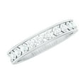 thumbnail image 1 of Rosec Jewels 1 CT Certified Moissanite Half Eternity Ring for Women, Round Shape Moissanite Ring in Channel Setting, 10K White Gold, US 8.00, 1 of 8