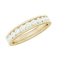 thumbnail image 1 of Rosec Jewels Full Eternity Band with Round Shape Moissanite, 10K Yellow Gold, US 6.00, 1 of 9