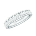thumbnail image 1 of Rosec Jewels Full Eternity Band with Round Shape Moissanite, 14K White Gold, US 6.00, 1 of 9