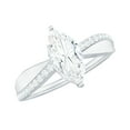 thumbnail image 1 of Rosec Jewels 1 Carat Lab Created Diamond Ring - 5X10 mm Marquise Engagement Ring (EF-VS Quality), 14K White Gold, US 7.00, 1 of 7