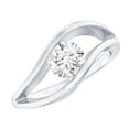 thumbnail image 1 of Rosec Jewels - Certified Lab Created Diamond Ring - Round Solitaire Ring - 0.9 Ct - EF-VS Quality - Ready to Gift, 925 Sterling Silver, US 4.00, 1 of 9