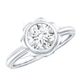 thumbnail image 1 of Rosec Jewels 1 Carat Lab Grown Diamond Flower Engagement Ring for Women - EF-VS Grade Certified - Gift for special occasions, 18K White Gold, US 8.50, 1 of 8