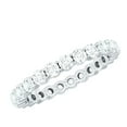 thumbnail image 1 of Rosec Jewels Certified Moissanite Eternity Ring for Women - Stackable Ring - D-VS1 Quality, 18K White Gold, US 5.00, 1 of 9