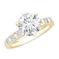 thumbnail image 1 of Rosec Jewels Moissanite Solitaire Engagement Ring for Women, Moissanite Ring (8 mm Round Moissanite), 10K Yellow Gold, US 5.50, 1 of 9