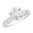 thumbnail image 1 of Rosec Jewels Moissanite Solitaire Engagement Ring for Women, Moissanite Ring (8 mm Round Moissanite), 925 Sterling Silver, US 7.00, 1 of 8