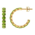 thumbnail image 1 of Rosec Jewels Natural Peridot Hoop Earrings for Women - August Birthstone Earrings - AAA Quality - Ready to Gift with Jewelry Box, 10K Yellow Gold, 1 of 6