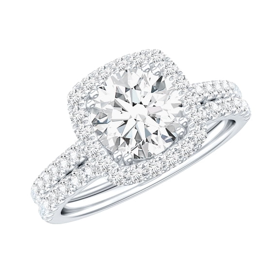 Rosec Jewels 2 Carat IGI Certified Lab Grown Diamond Wedding Ring Set ...