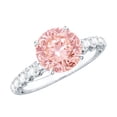 thumbnail image 1 of Rosec Jewels 2 Carat IGI Certified Lab Grown Pink and White Diamond Engagement Ring - VS1 Grade, 18K White Gold, US 7.50, 1 of 9
