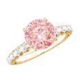 thumbnail image 1 of Rosec Jewels 2 Carat IGI Certified Lab Grown Pink and White Diamond Engagement Ring - VS1 Grade, 18K Yellow Gold, US 7.00, 1 of 9