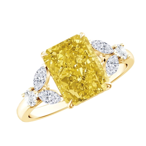 Radient Yellow Rosec Jewels 2 Carat IGI Certified Radiant Cut Lab Grown Yellow Diamond ...