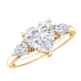 thumbnail image 1 of Rosec Jewels 2 Carat Lab Grown Diamond Heart Engagement Ring - EF-VS Quality Certified - Gift For Special Occasions, 10K Yellow Gold, US 3.00, 1 of 8