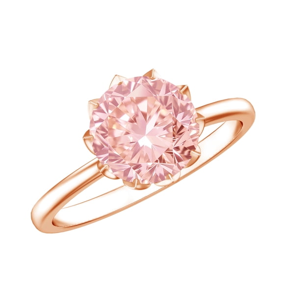 Rosec Jewels 2 Carat Lab Grown Pink Diamond Engagement Ring (IGI Certified) - VS1 Grade, 10K Rose Gold, US 10.50