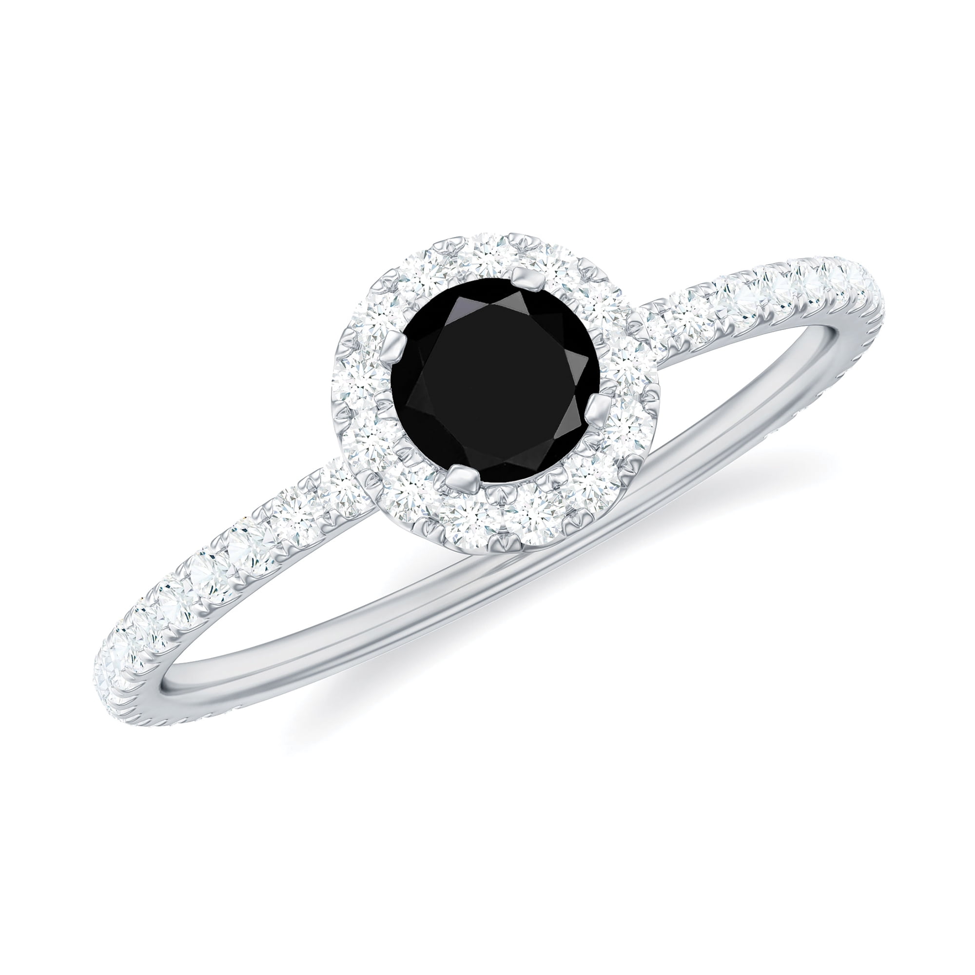 Diamonds For R3000 Rosec Jewels 3/4 CT Black Diamond Engagement Ring with Diamond for ...