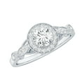 thumbnail image 1 of Rosec Jewels 3/4 CT Moissanite Solitaire Engagement Ring in Milgrain Gold, 925 Sterling Silver, US 8.50, 1 of 9