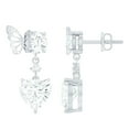 thumbnail image 1 of Rosec Jewels 3.50 CT Dangle and Drop Earrings for Women with Moissanite, 14K White Gold, 1 of 7