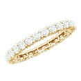thumbnail image 1 of Rosec Jewels 2.8 CT Moissanite Full Eternity Ring, Genuine Moissanite Eternity Ring, Round Moissanite Ring for Women, 14K Yellow Gold, US 6.00, 1 of 7