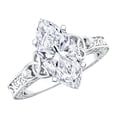 thumbnail image 1 of Rosec Jewels 3 Carat IGI Certified Lab Grown Diamond Engagement Ring Marquise - E-VS1 Quality - Celtic Knot Ring for Women, 925 Sterling Silver, US 4.00, 1 of 7