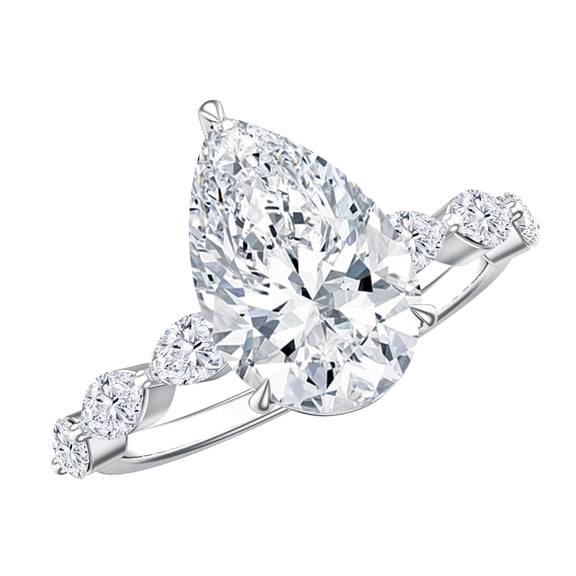 Rosec Jewels 3 Carat IGI Certified Lab Grown Diamond Solitaire Engagement Ring (E-VS1 Quality), 925 Sterling Silver, US 4.00