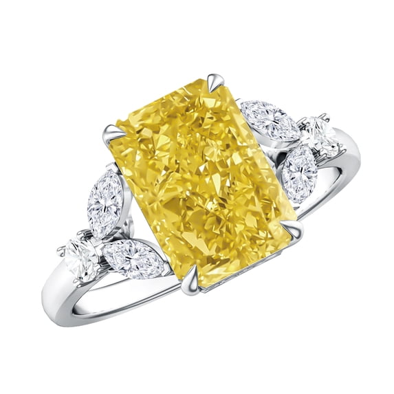 Radient Yellow Rosec Jewels 3 Carat IGI Certified Lab Grown Radiant Cut Yellow Diamond ...