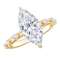 thumbnail image 1 of Rosec Jewels 3 Carat Lab Grown Diamond Solitaire Engagement Ring - IGI Certified Marquise Diamond Ring for Women - E-VS1 Quality, 14K Yellow Gold, US 4.50, 1 of 8