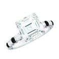 thumbnail image 1 of Rosec Jewels 4 CT Asscher Cut Moissanite Solitaire Women with Lab Created Black Diamond, 14K White Gold, US 12.50, 1 of 9