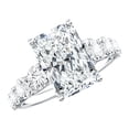 thumbnail image 1 of Rosec Jewels 4 Carat Lab Grown Diamond Radiant Cut Engagement Ring for Women (IGI Certified) - Statement Ring - E-VS1 Quality, 925 Sterling Silver, US 4.00, 1 of 9