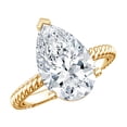 thumbnail image 1 of Rosec Jewels 4 Ct Lab Grown Diamond Big Engagement Ring (IGI Certified, E-VS1 Grade), 14K Yellow Gold, US 10.00, 1 of 9