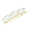 thumbnail image 1 of Rosec Jewels Anniversary Ring - Semi Eternity Moissanite Ring (1.75 CT, D-VS1 Grade), 10K Yellow Gold, US 8.50, 1 of 8
