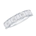 thumbnail image 1 of Rosec Jewels Anniversary Ring - Semi Eternity Moissanite Ring (1.7 CT, D-VS1 Grade), 925 Sterling Silver, US 10.00, 1 of 8