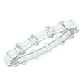 thumbnail image 1 of Rosec Jewels Baguette Moissanite Full Eternity Stackable Ring for Women, East West Style Ring, 10K White Gold, US 12.50, 1 of 8