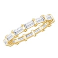 thumbnail image 1 of Rosec Jewels Baguette Moissanite Full Eternity Stackable Ring for Women, East West Style Ring, 10K Yellow Gold, US 9.00, 1 of 8
