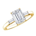 thumbnail image 1 of Rosec Jewels Certified Lab Grown Diamond Emerald Cut Engagement Ring 2 Carat - EF-VS Quality - with Jewelry Box, 18K Yellow Gold, US 13.00, 1 of 8