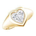 thumbnail image 1 of Rosec Jewels Certified Lab Grown Diamond Heart Engagement Ring 2 Carat - EF-VS Quality Certified Diamond Signet Ring with Jewelry Box, 18K Yellow Gold, US 10.50, 1 of 8