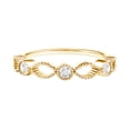 thumbnail image 1 of Rosec Jewels Certified Lab Grown Diamond Stackable Ring (EF-VS Quality) - Infinity Ring for Women - with Jewelry Box, 18K Yellow Gold, US 11.00, 1 of 7