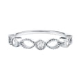 thumbnail image 1 of Rosec Jewels Certified Lab Grown Diamond Stackable Ring (EF-VS Quality) - Infinity Ring for Women - with Jewelry Box, 925 Sterling Silver, US 4.00, 1 of 7
