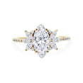 thumbnail image 1 of Rosec Jewels Certified Lab Grown Diamond Statement Engagement Ring 2 Carat - EF-VS Quality - Marquise Diamond Ring for Women, 10K Yellow Gold, US 6.50, 1 of 7