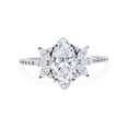 thumbnail image 1 of Rosec Jewels Certified Lab Grown Diamond Statement Engagement Ring 2 Carat - EF-VS Quality - Marquise Diamond Ring for Women, 925 Sterling Silver, US 4.00, 1 of 7