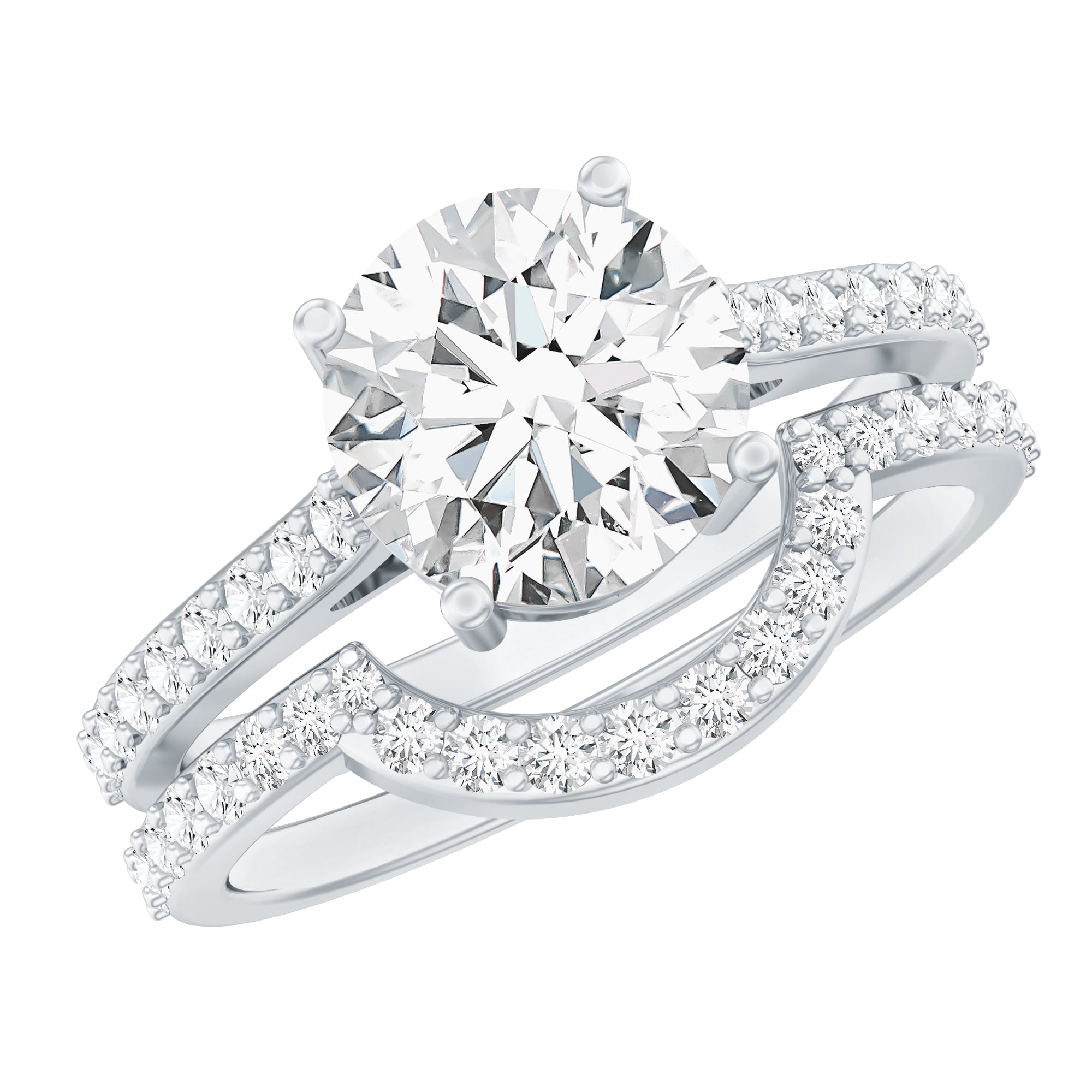 Rosec Jewels Certified Lab Grown Diamond Wedding Engagement Ring Set Rosec Jewels Certified Lab Grown Diamond Wedding Engagement Ring Set