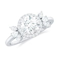 thumbnail image 1 of Rosec Jewels Certified Moissanite Engagement Ring for Women - D-VS1 Grade (6 mm Round, 1 Carat) -Ready to Gift, 10K White Gold, US 11.00, 1 of 8