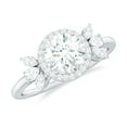 thumbnail image 1 of Rosec Jewels Certified Moissanite Engagement Ring for Women - D-VS1 Grade (6 mm Round, 1 Carat) -Ready to Gift, 925 Sterling Silver, US 7.00, 1 of 9