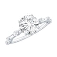 thumbnail image 1 of Rosec Jewels Certified Moissanite Round Engagement Ring 1 Carat - 7 mm - Solitaire Ring - D-VS1 Quality, 14K White Gold, US 6.00, 1 of 8