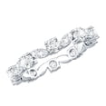 thumbnail image 1 of Rosec Jewels Certified Moissanite Eternity Ring for Women (1.75 CT, D-VS1 Quality), 10K White Gold, US 3.50, 1 of 9