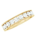 thumbnail image 1 of Rosec Jewels Certified Moissanite Half Eternity Band Ring for Women - D Color VS1 Clarity, 14K Yellow Gold, US 13.00, 1 of 8