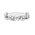 thumbnail image 1 of Rosec Jewels Certified Moissanite Leaf Band Ring for Women - D Color VS1 Clarity, 10K White Gold, US 11.50, 1 of 8