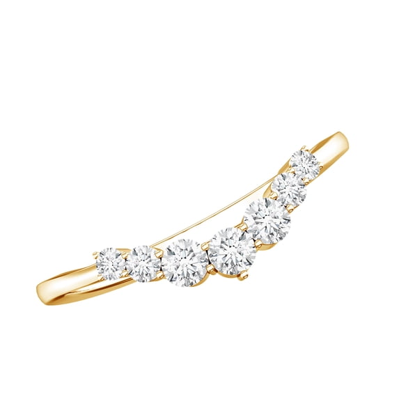 Rosec Jewels Certified Moissanite Nesting Ring - D-VS1 Quality Certified Moissanite Enhancer for Engagement Ring, 18K Yellow Gold, US 10.50