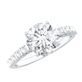thumbnail image 1 of Rosec Jewels Certified Moissanite Round Engagement Ring for Women - 8 mm - 2 Carat - D-VS1 Grade - With Jewelry Box, 18K White Gold, US 13.00, 1 of 7
