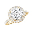 thumbnail image 1 of Rosec Jewels Classic Cubic Zirconia Engagement Ring with Halo for Women, 18K Yellow Gold, US 11.50, 1 of 8