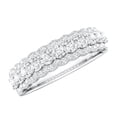 thumbnail image 1 of Rosec Jewels - Certified Moissanite Wedding Ring Wide (D-VS1 Quality) - Moissanite Half Eternity Ring - with Jewelry Box, 925 Sterling Silver, US 9.50, 1 of 7