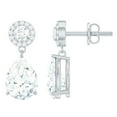 thumbnail image 1 of Rosec Jewels Classic Moissanite Drop Earrings for Women - 3 Ct - D-VS1 Quality, 925 Sterling Silver, 1 of 9