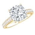 thumbnail image 1 of Rosec Jewels Cushion Cut Lab Grown Diamond Solitaire Engagement Ring 3 Carat (E-VS1 Grade) - IGI Certified Diamond Statement Ring, 18K Yellow Gold, US 8.50, 1 of 9